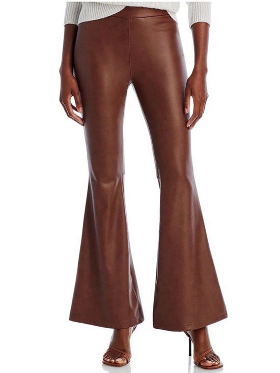 bagatelle Pants - NWT Bagatelle NYC ‘Vegan Leather Flare Leg Pull-On Pants’ in “Walnut” Brown Sz S